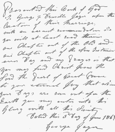 Flyleaf of a family bible